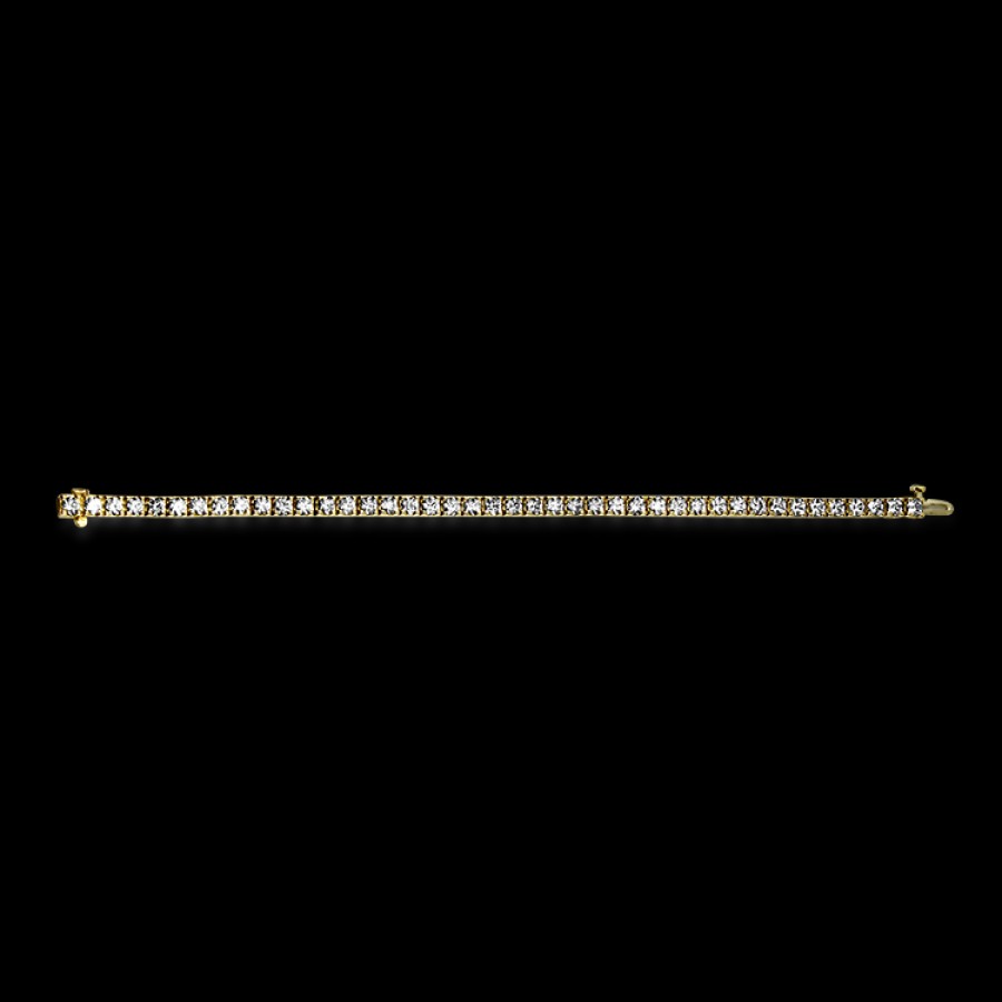 Estate PAGE Estate | Estate 14K Yellow Gold Diamond Line Bracelet