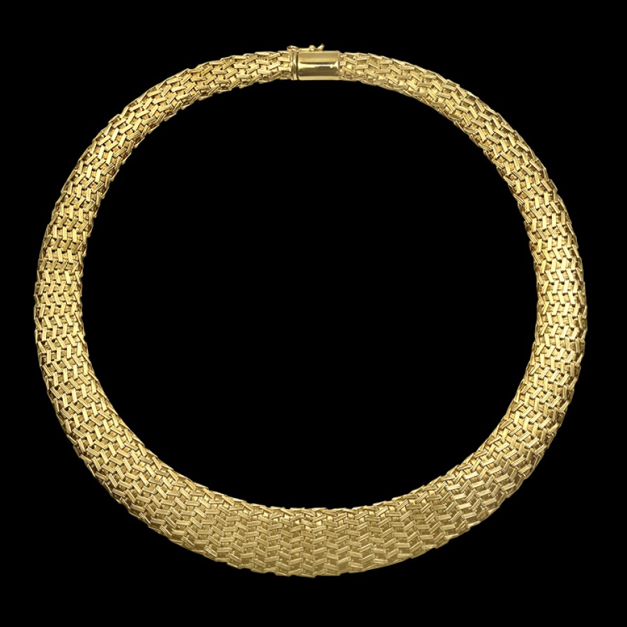 Estate PAGE Estate | Estate 14K Yellow Gold Graduated Collar Necklace 17.5"