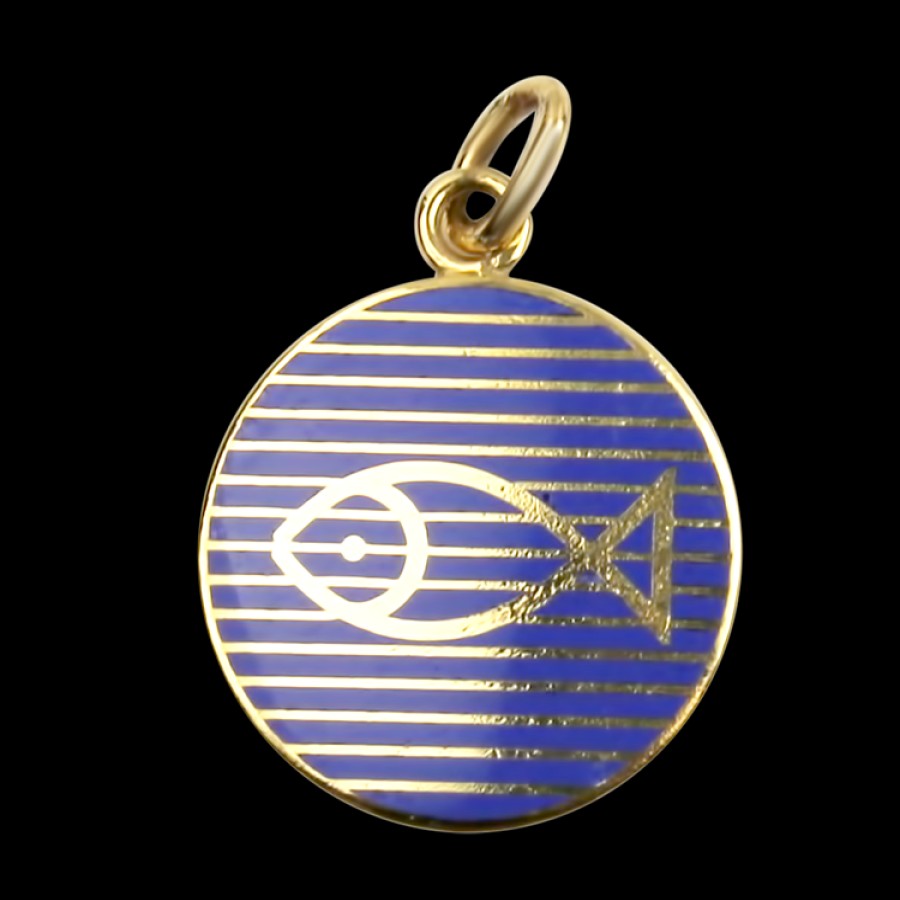 Estate PAGE Estate | Estate 14K Yellow Gold Ichthys Enamel Charm