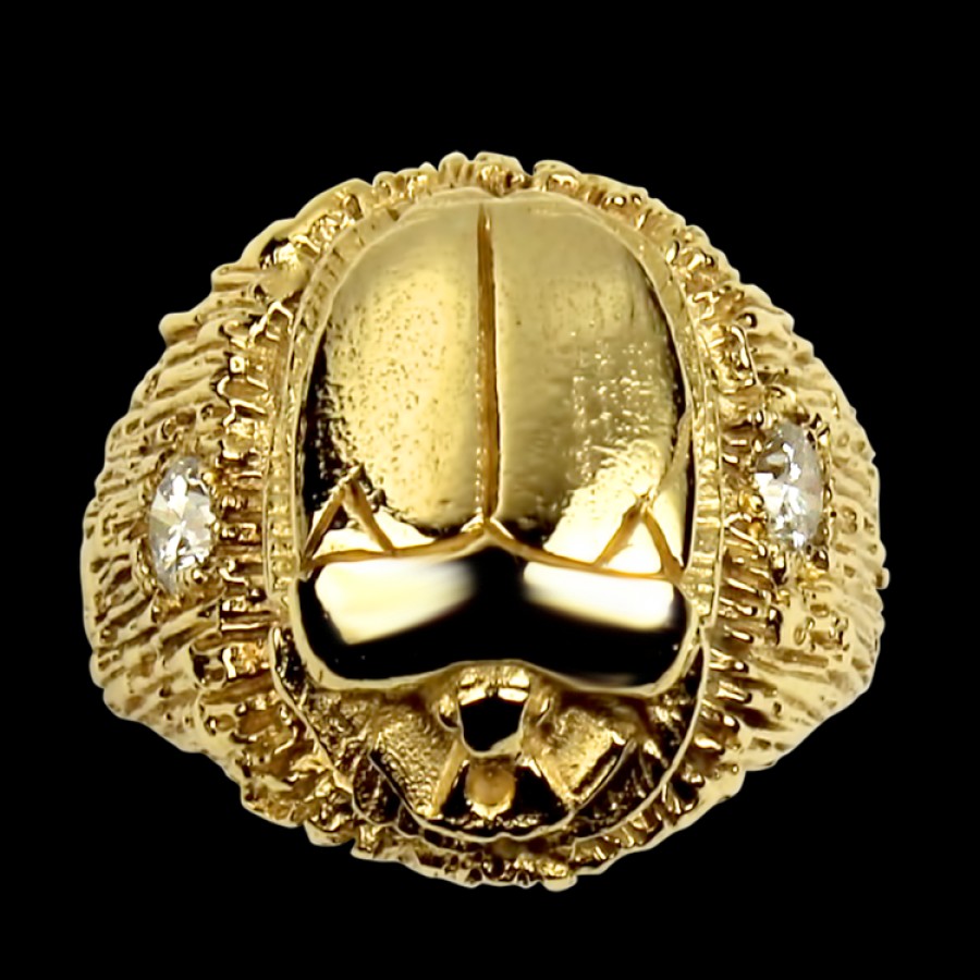 Estate PAGE Estate | Estate 14K Yellow Gold Scarab Diamond Ring