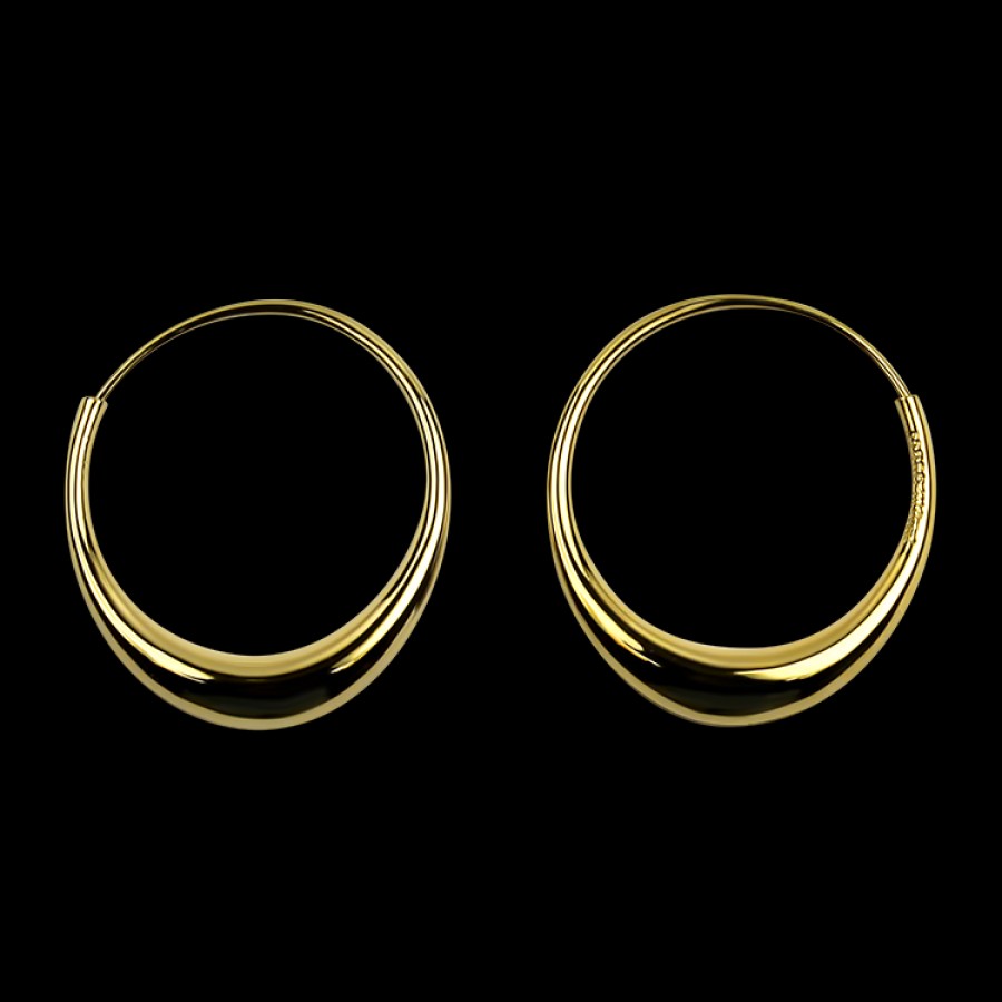 Estate Michael Good | Michael Good Estate 18K Yellow Gold Medium Round Hoop Earrings