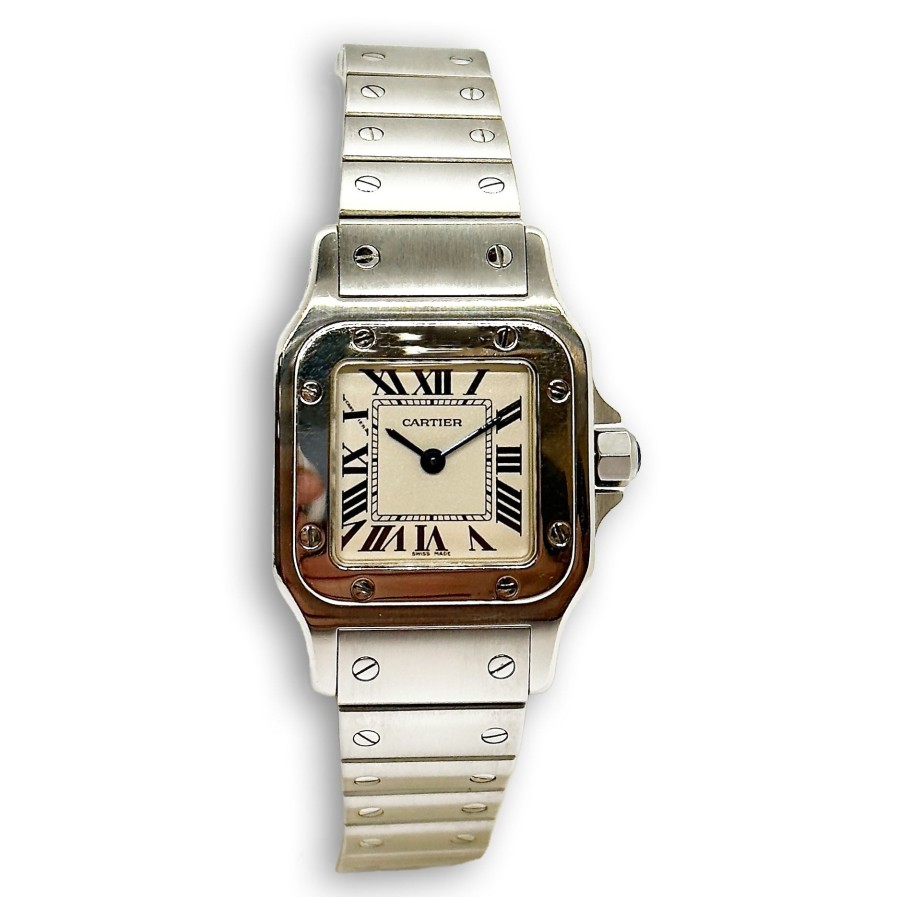 Watches Pre-Owned Watch | Pre-Owned Stainless-Steel Santos De Cartier Galbee 25Mm