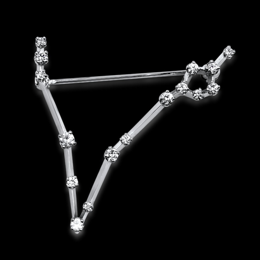 Estate Estate AGA Correa | Estate 14K White Gold A.G.A Correa Diamond Constellation Brooch