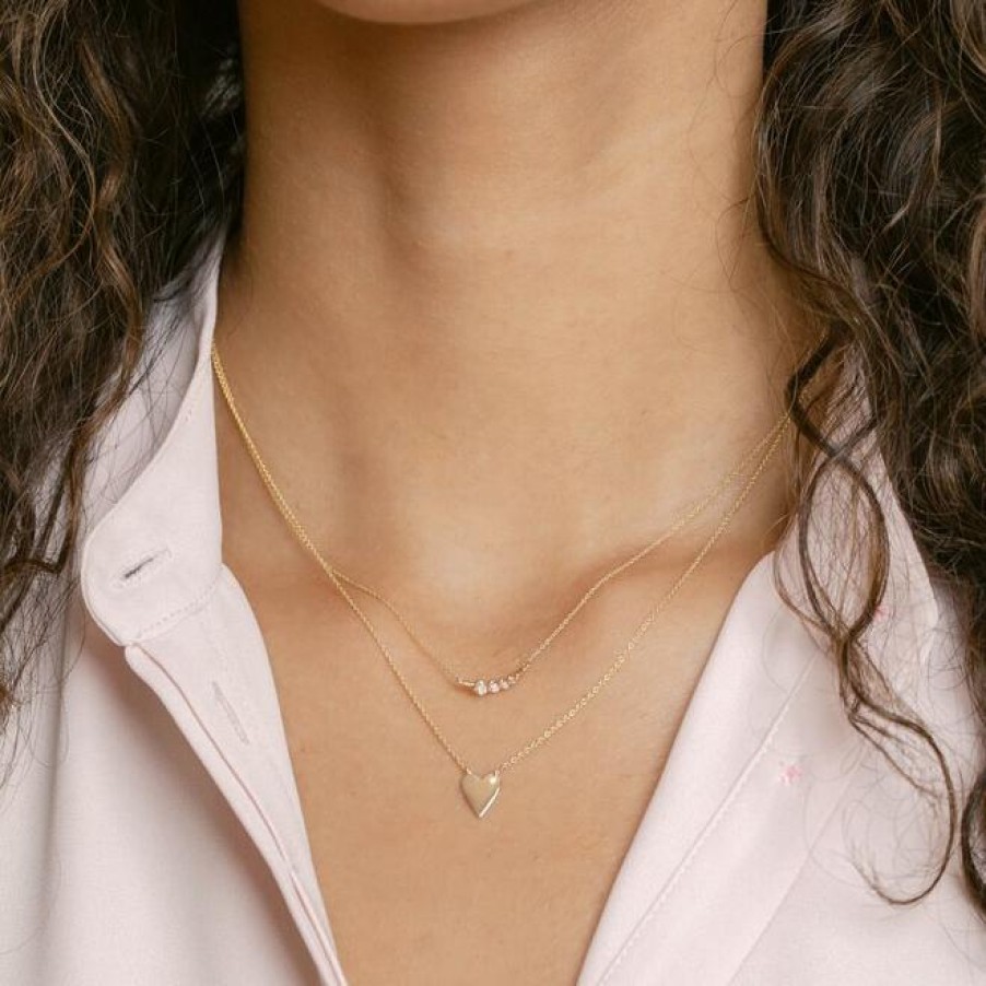 Jewelry Dana Rebecca Designs Diamond Necklaces & Pendants | Dana Rebecca Designs Vivian Lily Graduating Diamond Curve Necklace - Y