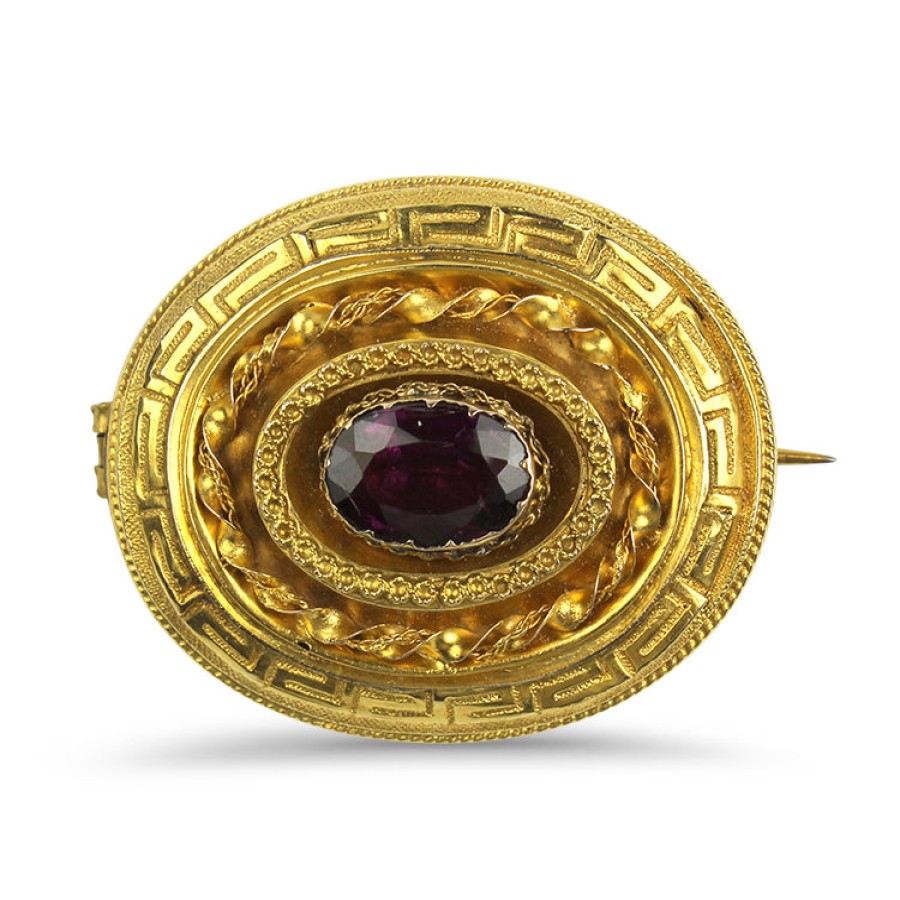 Estate PAGE Estate | Estate 22K Yellow Gold Amethyst Pin/Pendant