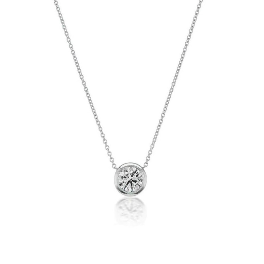 Jewelry David Weisz Diamond Necklaces & Pendants | David Weisz 18K White Gold .51Ct Diamond Solitaire Pendant