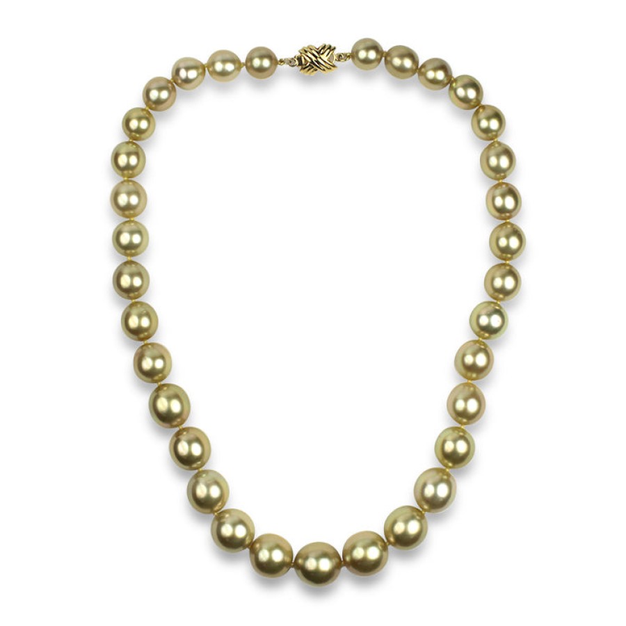 Estate PAGE Estate | Estate 14K Yellow Gold Golden South Sea Cultured Pearl 15" Necklace