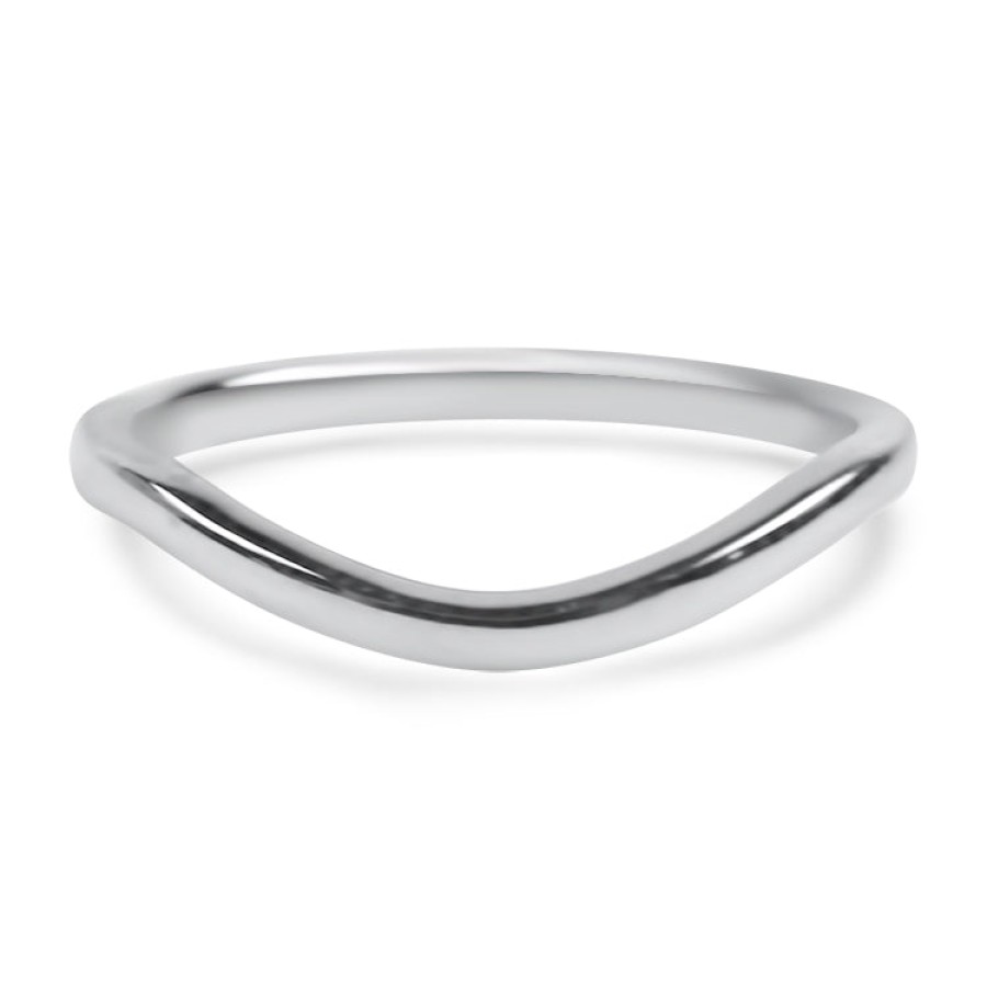 Estate PAGE Estate | Estate 14K White Gold 1.5Mm Curved Band