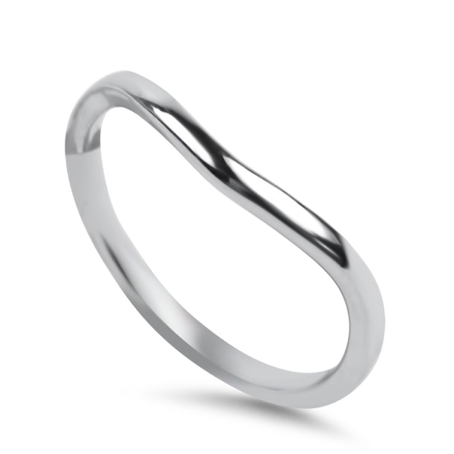 Estate PAGE Estate | Estate 14K White Gold 1.5Mm Curved Band