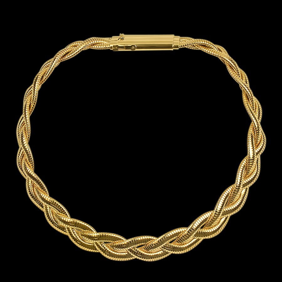 Estate PAGE Estate | Estate 14K Yellow Gold Braided Omega Collar Necklace