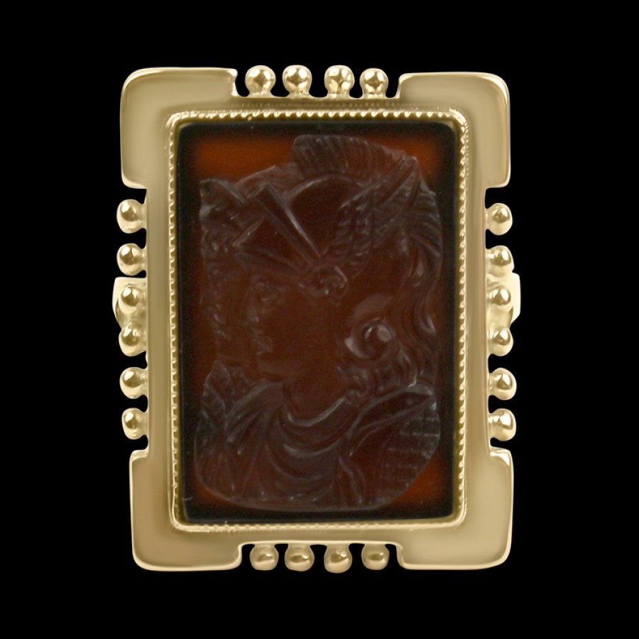 Estate PAGE Estate | Estate 14K Yellow Gold Carnelian Intaglio Ring