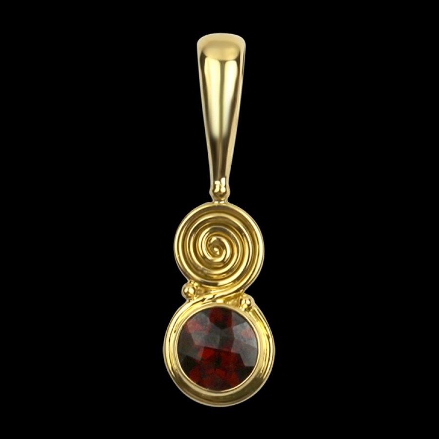 Estate PAGE Estate | Estate 18K Yellow Gold Garnet Pendant