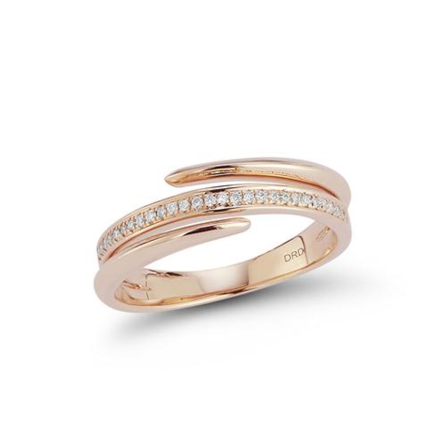 Jewelry Dana Rebecca Designs Diamond Rings | Dana Rebecca Designs Reese Brooklyn Knife-Edge Wrap Ring - Rose Gold