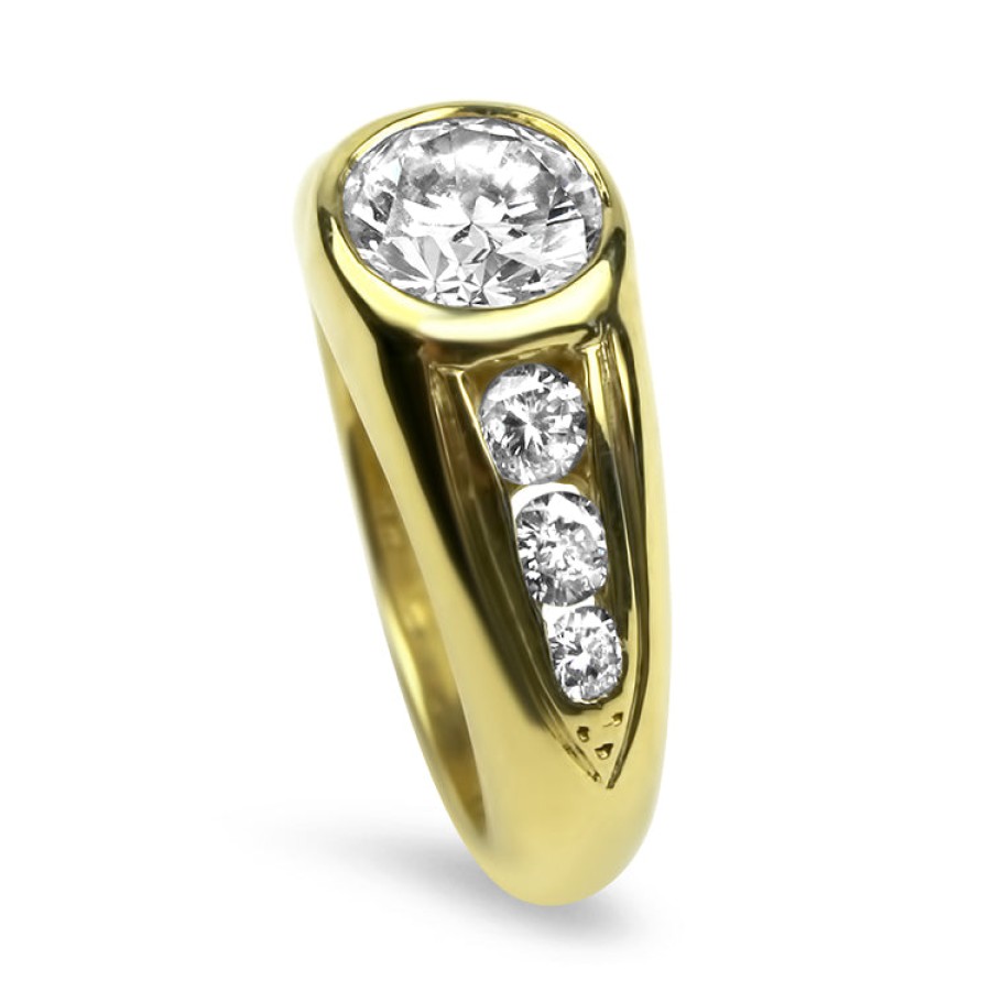 Estate PAGE Estate | Estate 14K Yellow Gold Round Brilliant Cut 1.63Cts. Diamond Ring