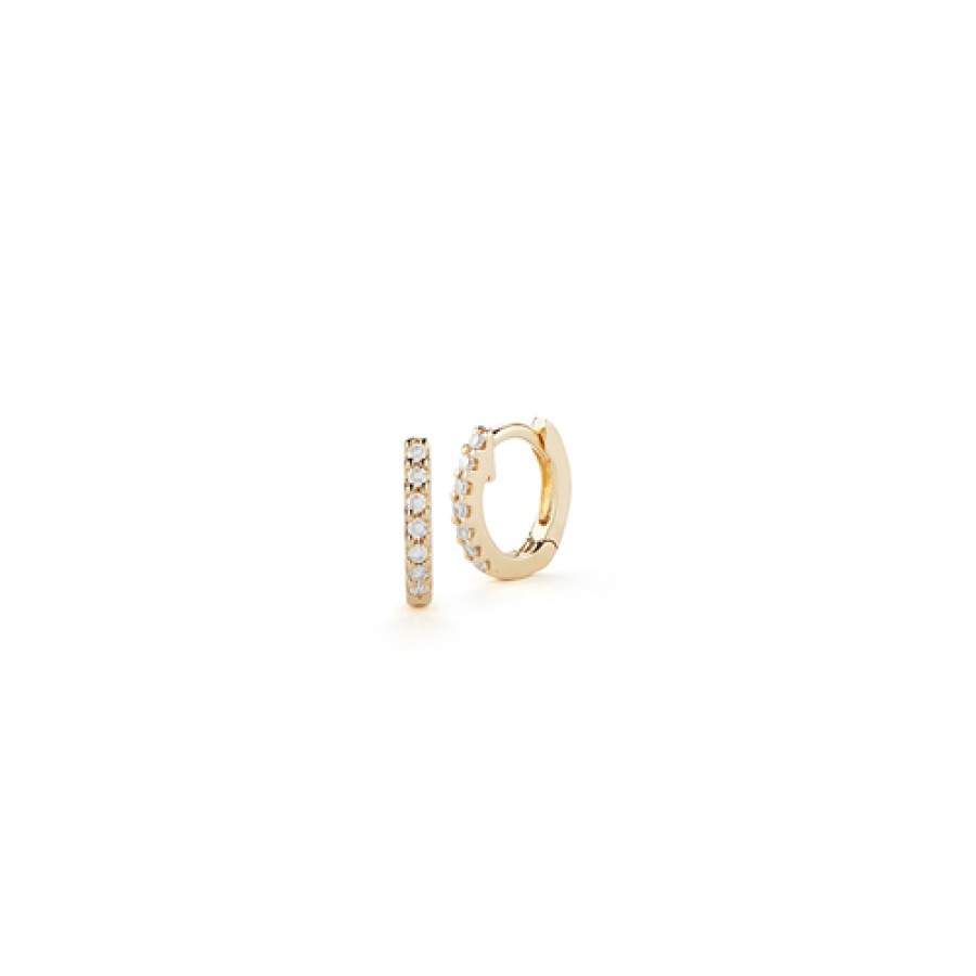 Jewelry Dana Rebecca Designs Diamond Earrings | Dana Rebecca Designs Drd Mini Diamond Huggies - Yellow Gold