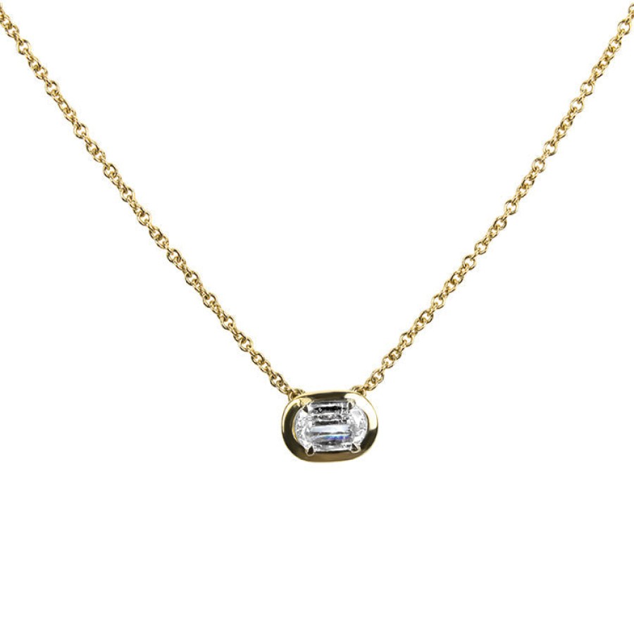 Jewelry Christopher Designs Diamond Necklaces & Pendants | Christopher Designs 14K Yellow Gold L'Amour Crisscut Diamond Necklace