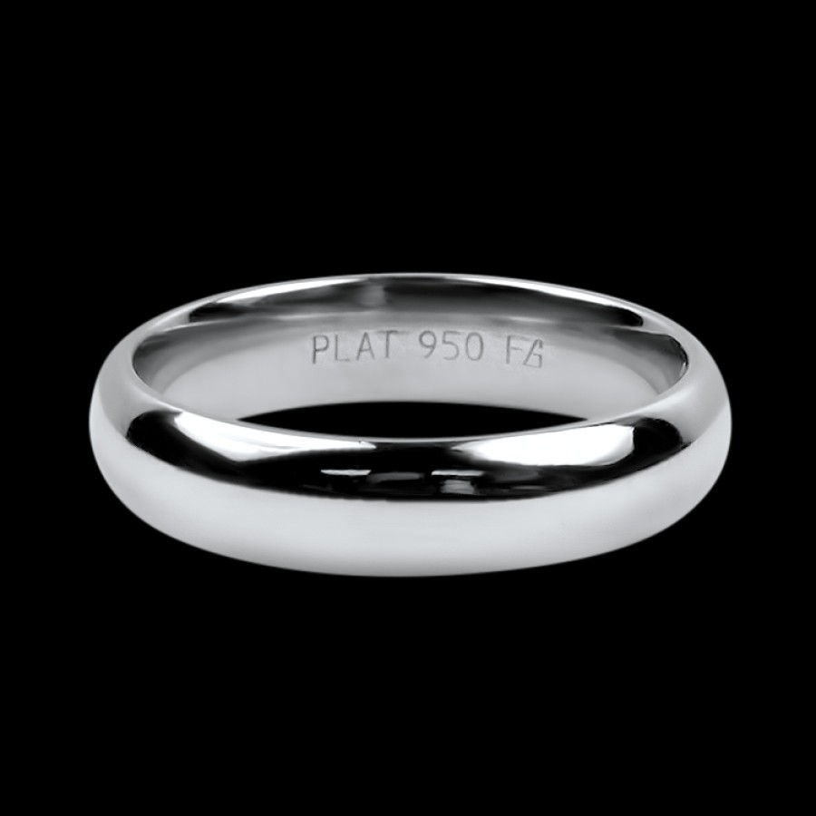 Estate PAGE Estate | Estate Platinum 5Mm Half Round Wedding Band