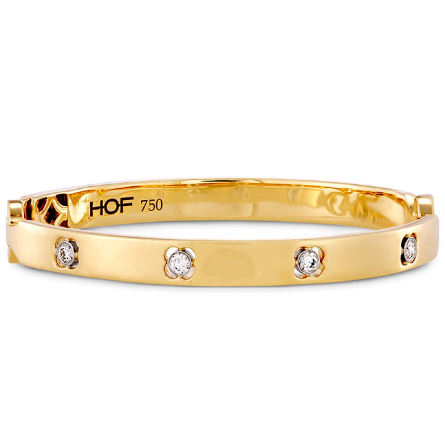 Jewelry Hearts on Fire Bangle Bracelets | Hearts On Fire Copley 18K Yellow Gold Diamond Bangle