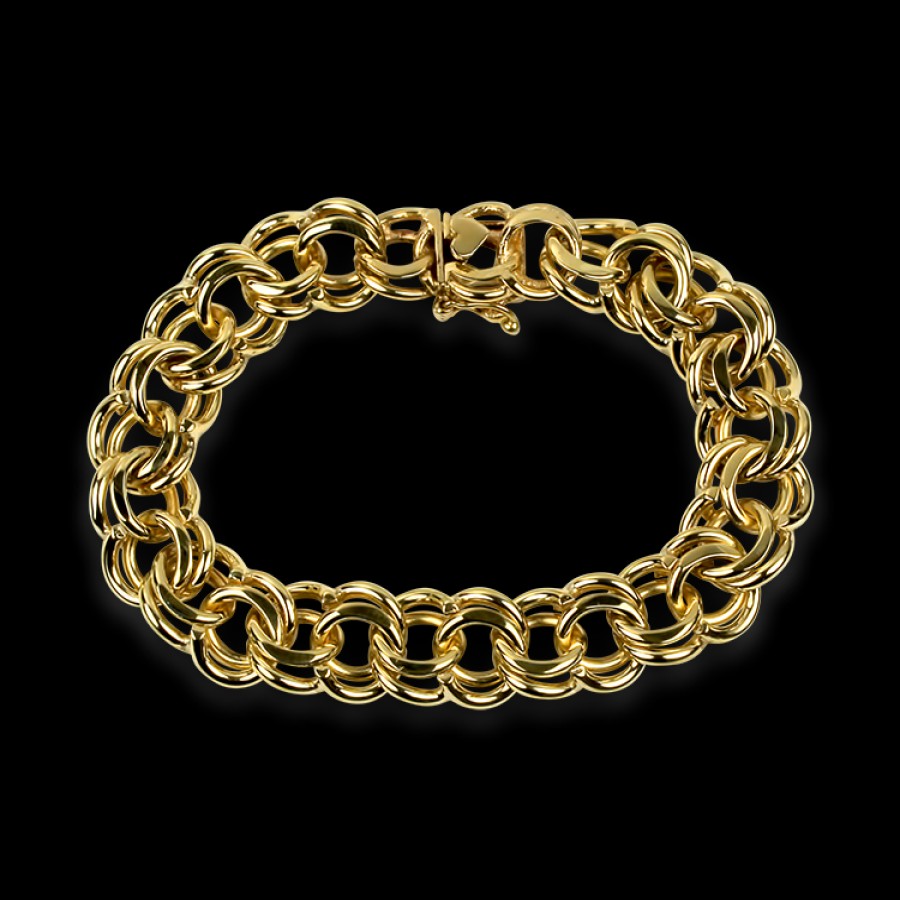 Estate PAGE Estate | Estate 14K Yellow Gold Braided Charm Bracelet