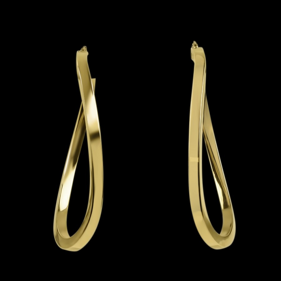 Estate PAGE Estate | Estate 18K Yellow Gold Oval Hoops