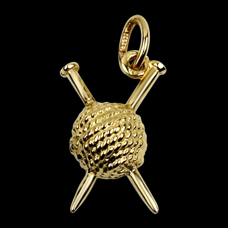 Estate PAGE Estate | Estate 14K Yellow Gold Knitting Charm/Pendant