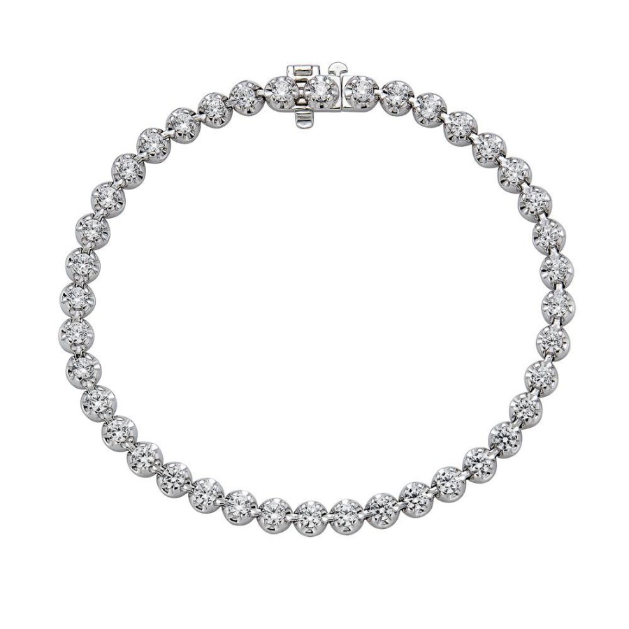 Jewelry Sincerely, Springer's Tennis + Line Bracelets | Sincerely, Springer'S Diamond 4 Prong Tennis Bracelet - White Gold