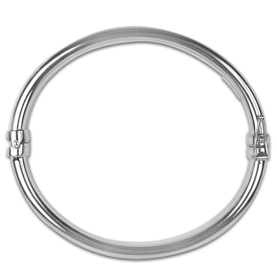 Jewelry Springer's Collection Bangle Bracelets | Sterling Silver Hinged Bangle Bracelet