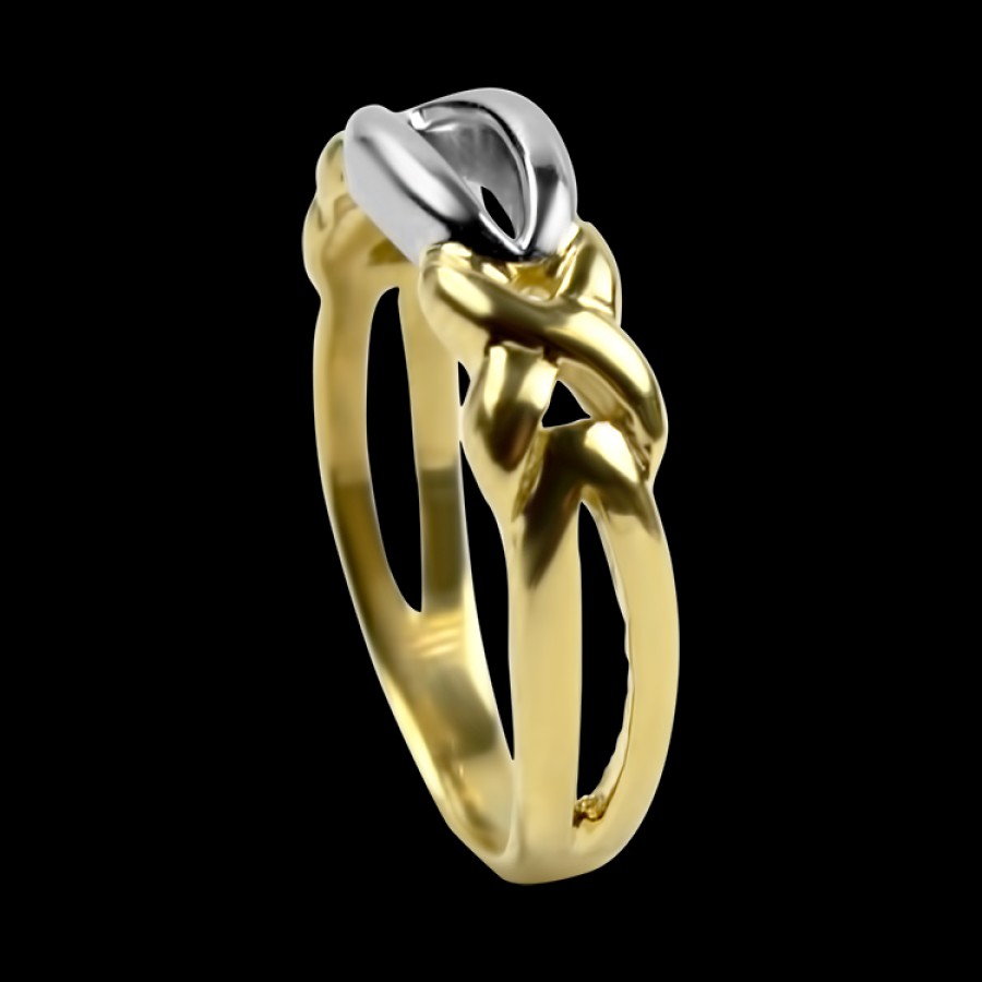 Estate PAGE Estate | Estate 18K Yellow & White Gold Oval & X Ring