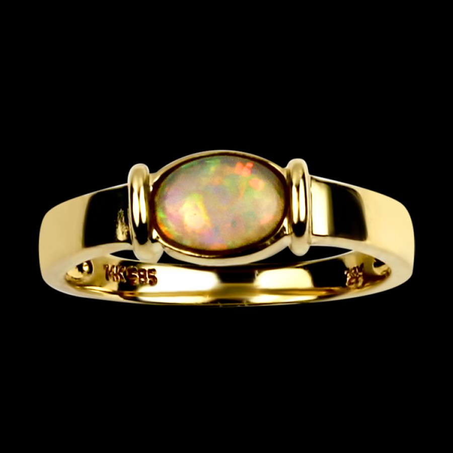 Estate PAGE Estate | Estate 14K Yellow Gold Jelly Opal Ring