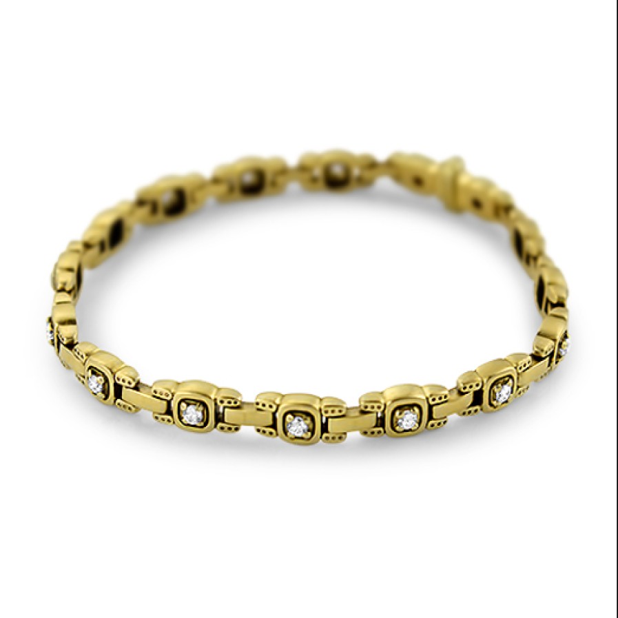 Jewelry Alex Sepkus Tennis + Line Bracelets | Alex Sepkus 18K Yellow Gold Path Diamond Link Bracelet