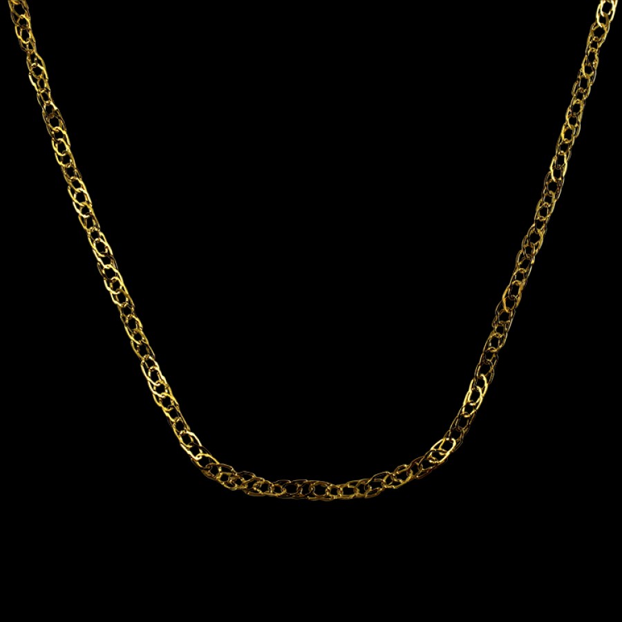 Estate PAGE Estate | Estate 14K Yellow Gold Oval Braided Link 34-Inch Necklace