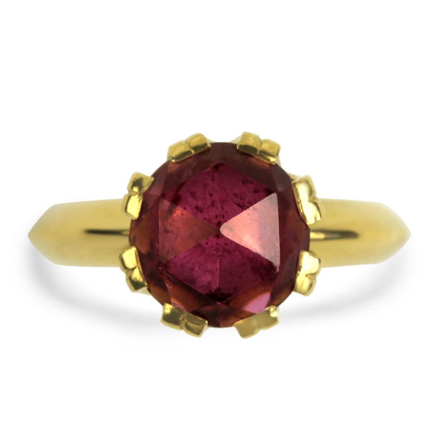 Estate PAGE Estate | Estate Geoffrey Goode Yellow Gold Rose Cut Tourmaline Ring