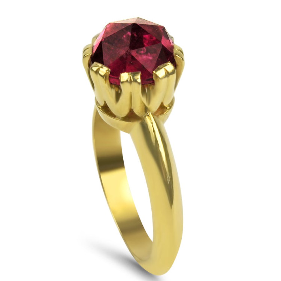 Estate PAGE Estate | Estate Geoffrey Goode Yellow Gold Rose Cut Tourmaline Ring