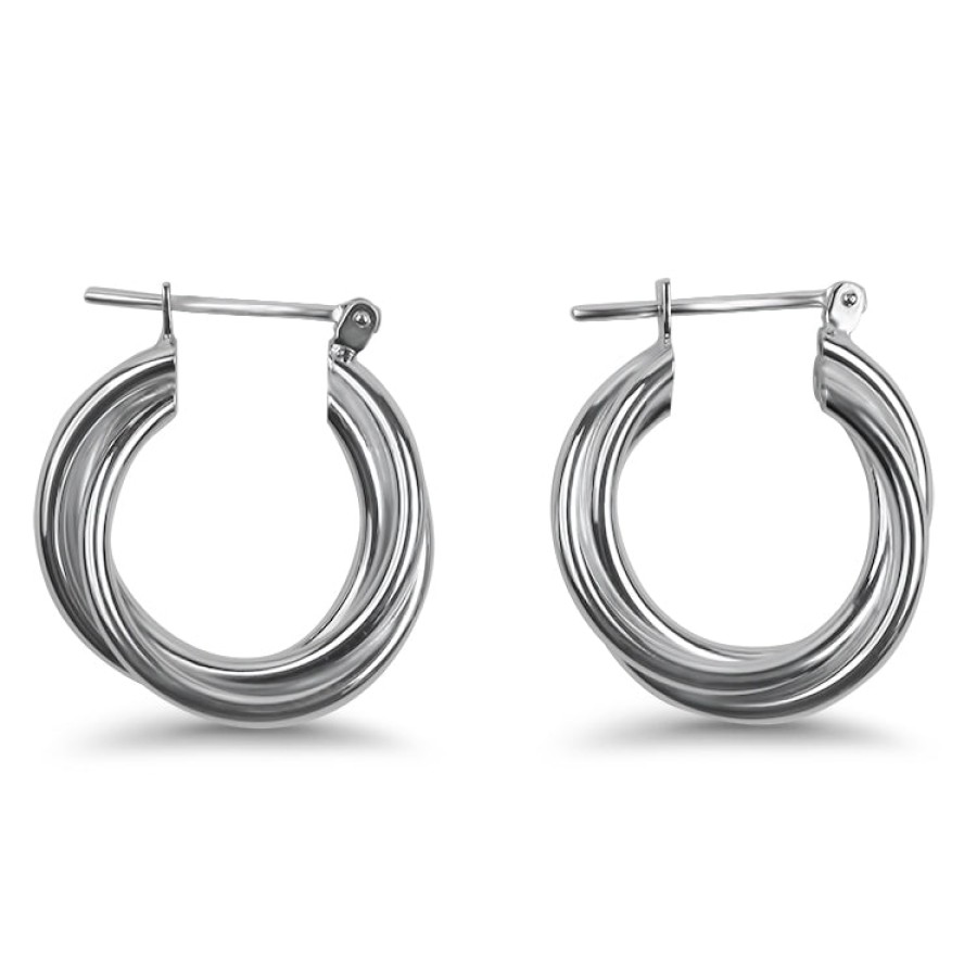 Jewelry Springer's Collection Hoop Earrings | Sterling Silver Hoop Earrings