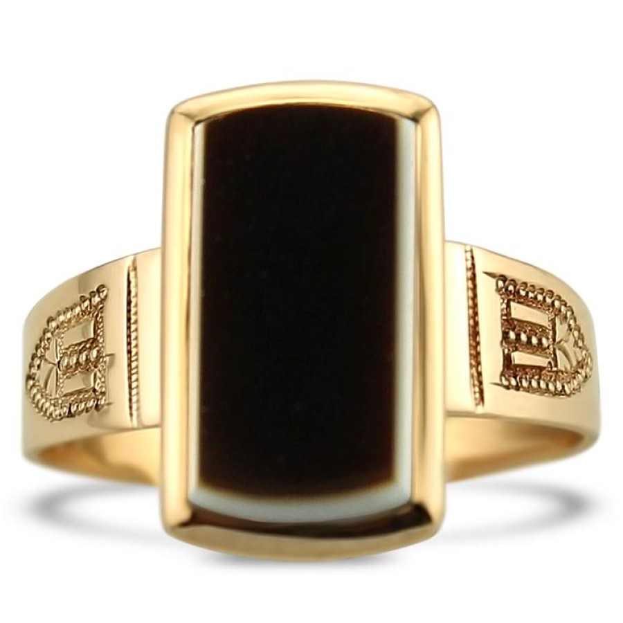 Estate PAGE Estate | Estate 10K Rose Gold Sardonyx Tablet Ring