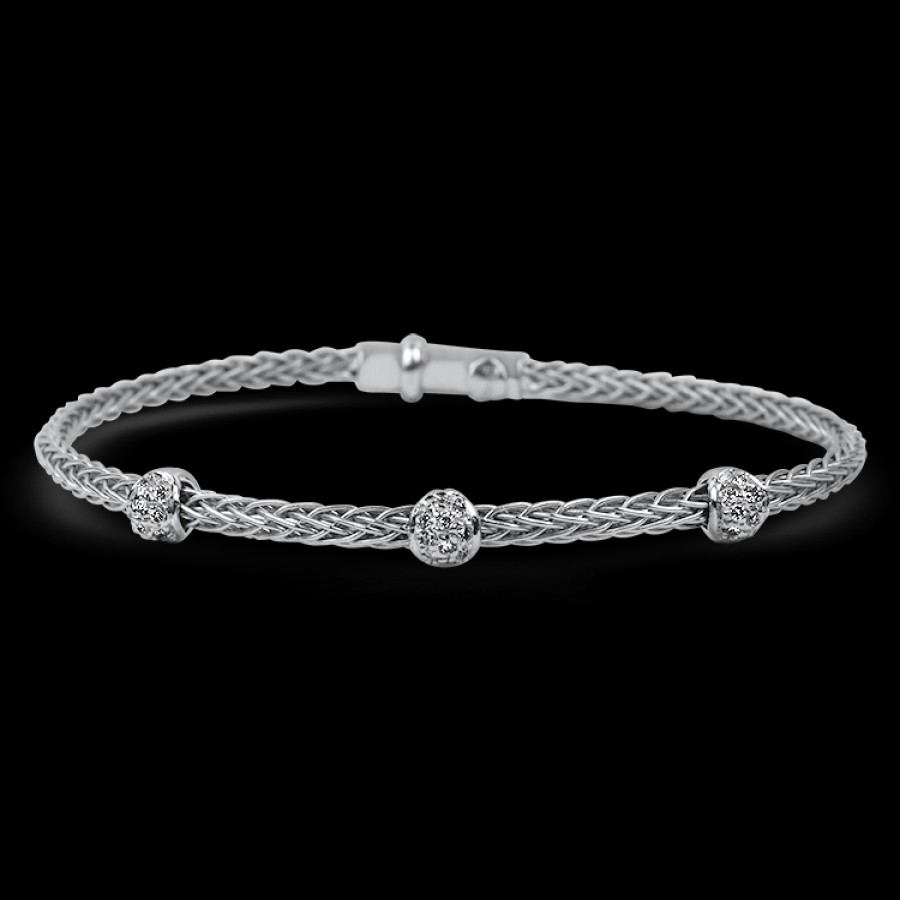 Estate Roberto Coin | Roberto Coin Estate 18K White Gold Spiga Link Bracelet