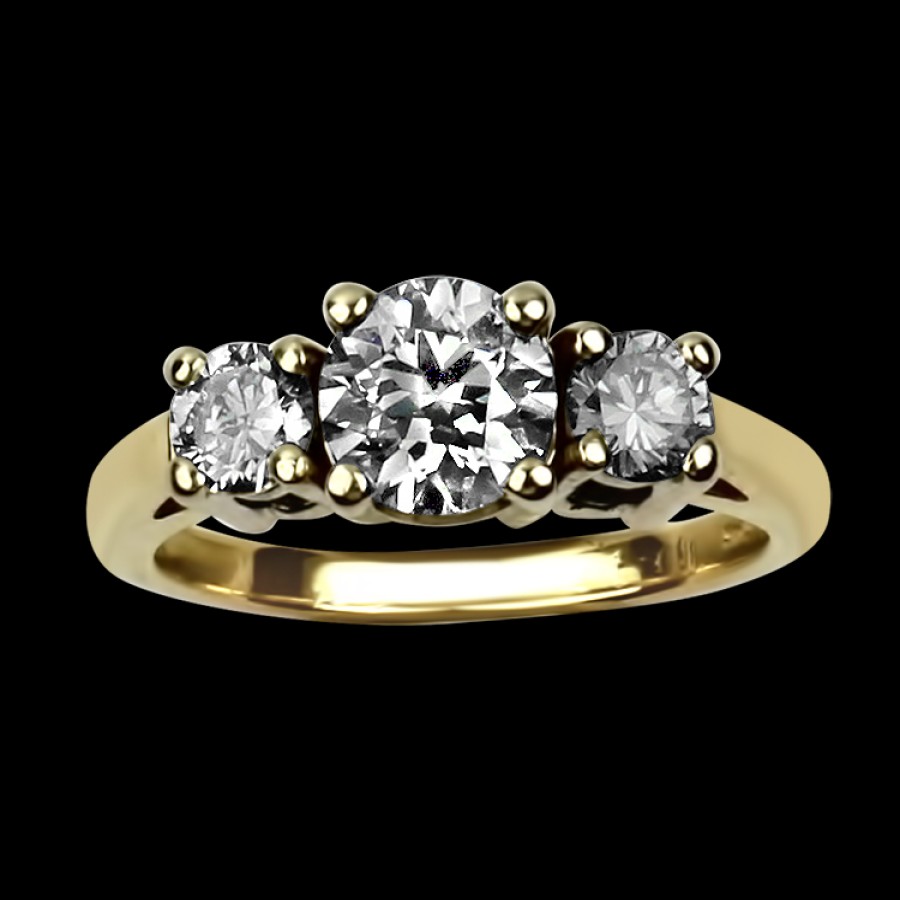 Estate PAGE Estate | Estate 14K Yellow Gold Three-Diamond Ring