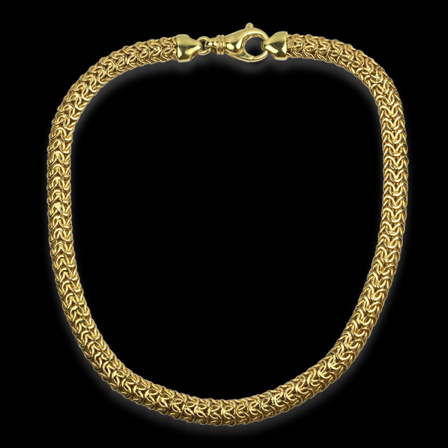 Estate PAGE Estate | Estate 14K Yellow Gold Byzantine Necklace 16.5"