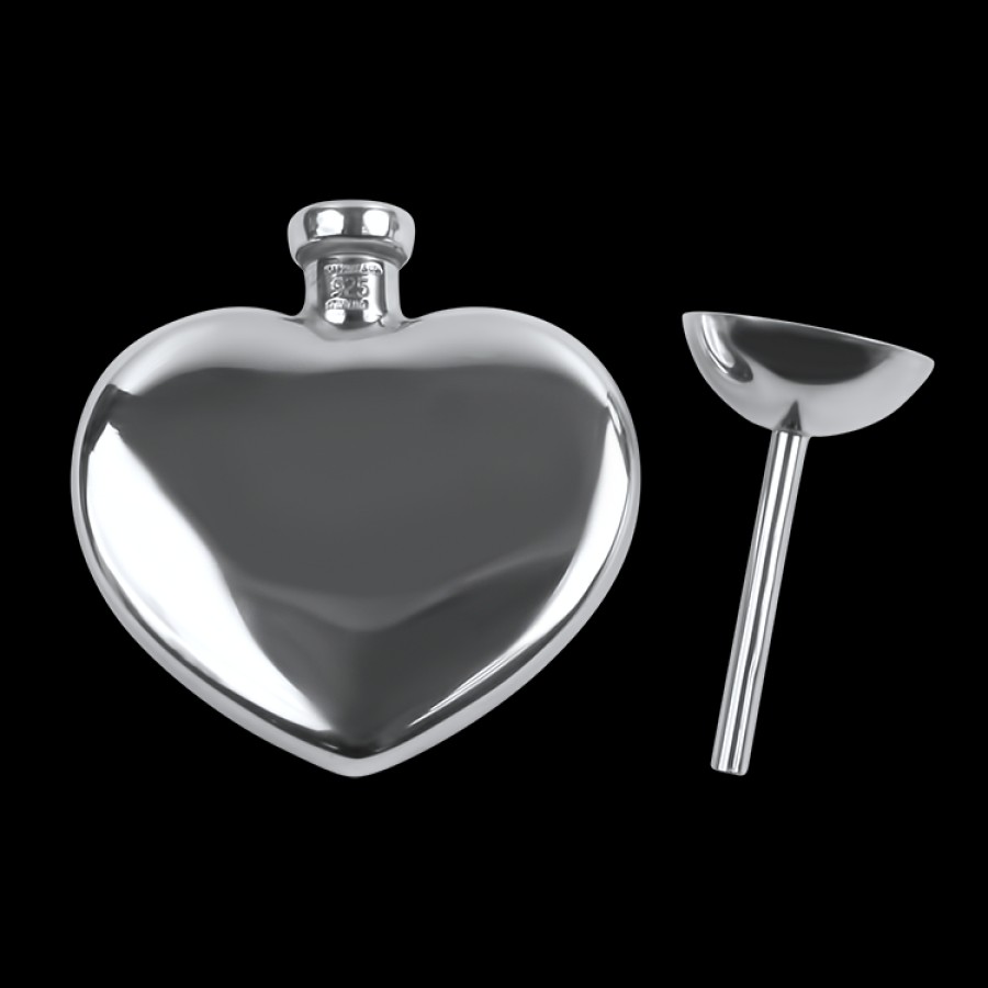 Estate Estate Tiffany & Co. | Estate Tiffany & Co. Sterling Silver Heart Shaped Perfume Flask