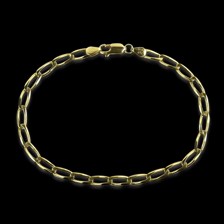 Estate PAGE Estate | Estate 14K Yellow Gold Elongated Curb Link Chain Bracelet