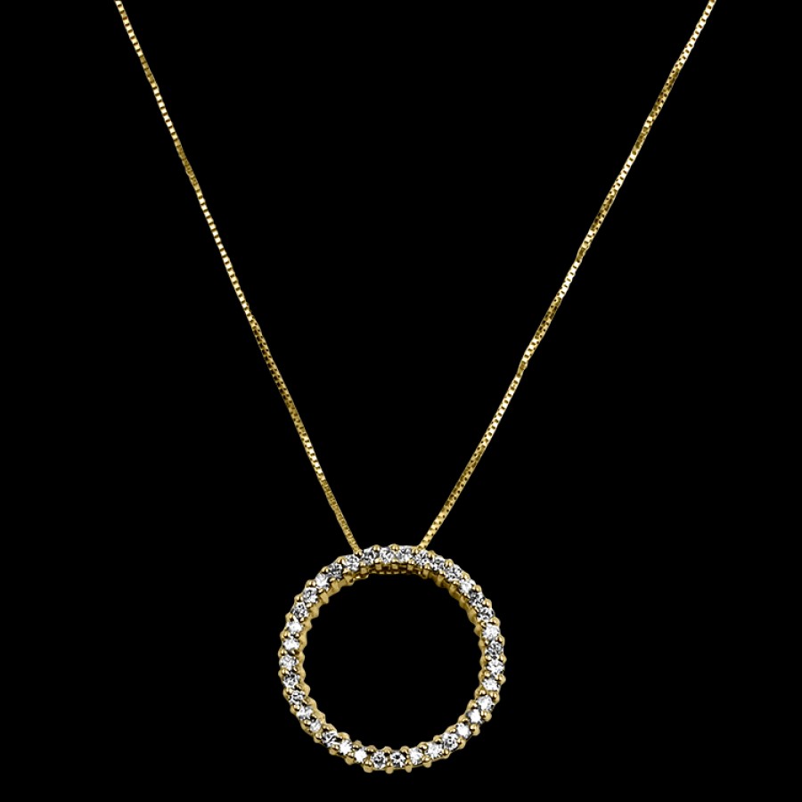 Estate PAGE Estate | Estate 14K Yellow Gold Diamond Halo Pendant