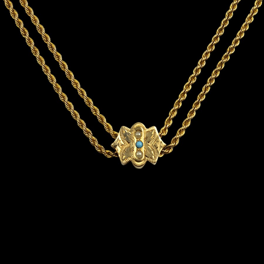 Estate PAGE Estate | Estate 14K Yellow Gold Double Rope Slider 26-Inch Necklace