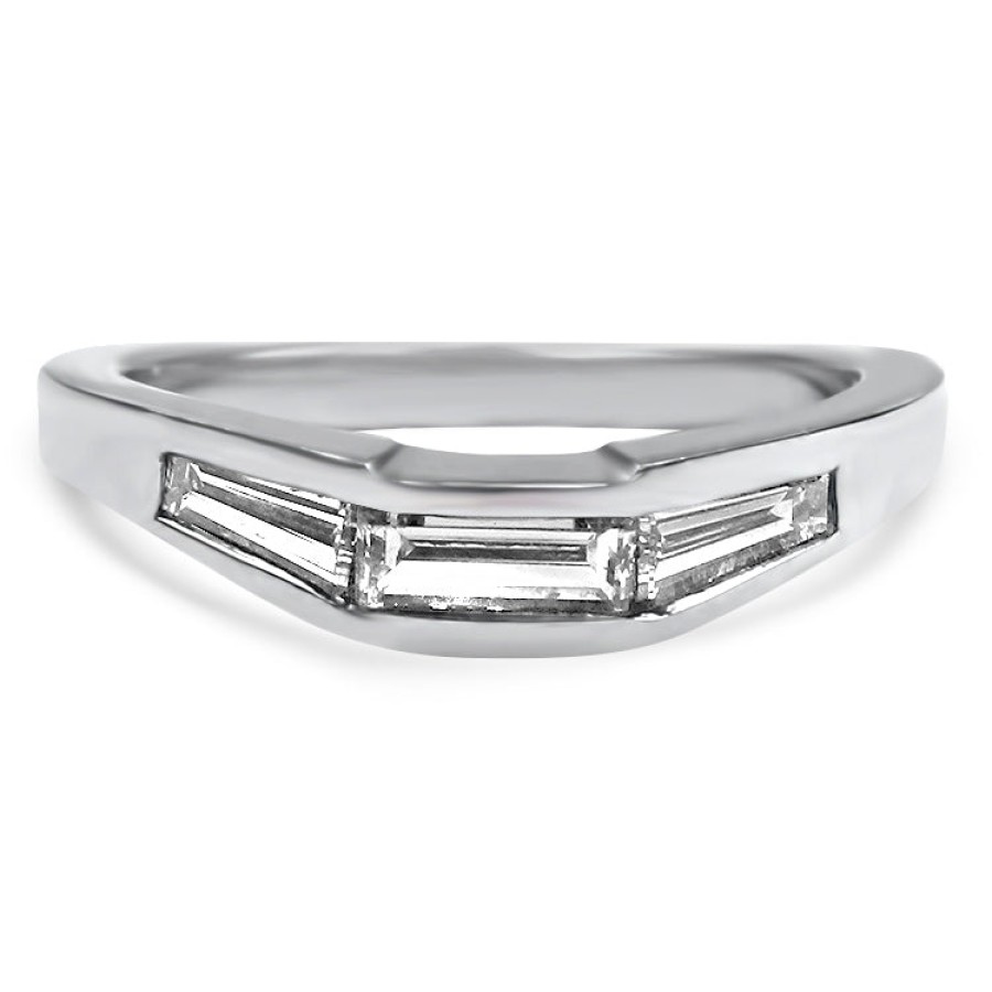 Estate PAGE Estate | Estate Platinum Curved Diamond Band