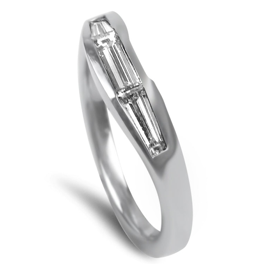 Estate PAGE Estate | Estate Platinum Curved Diamond Band