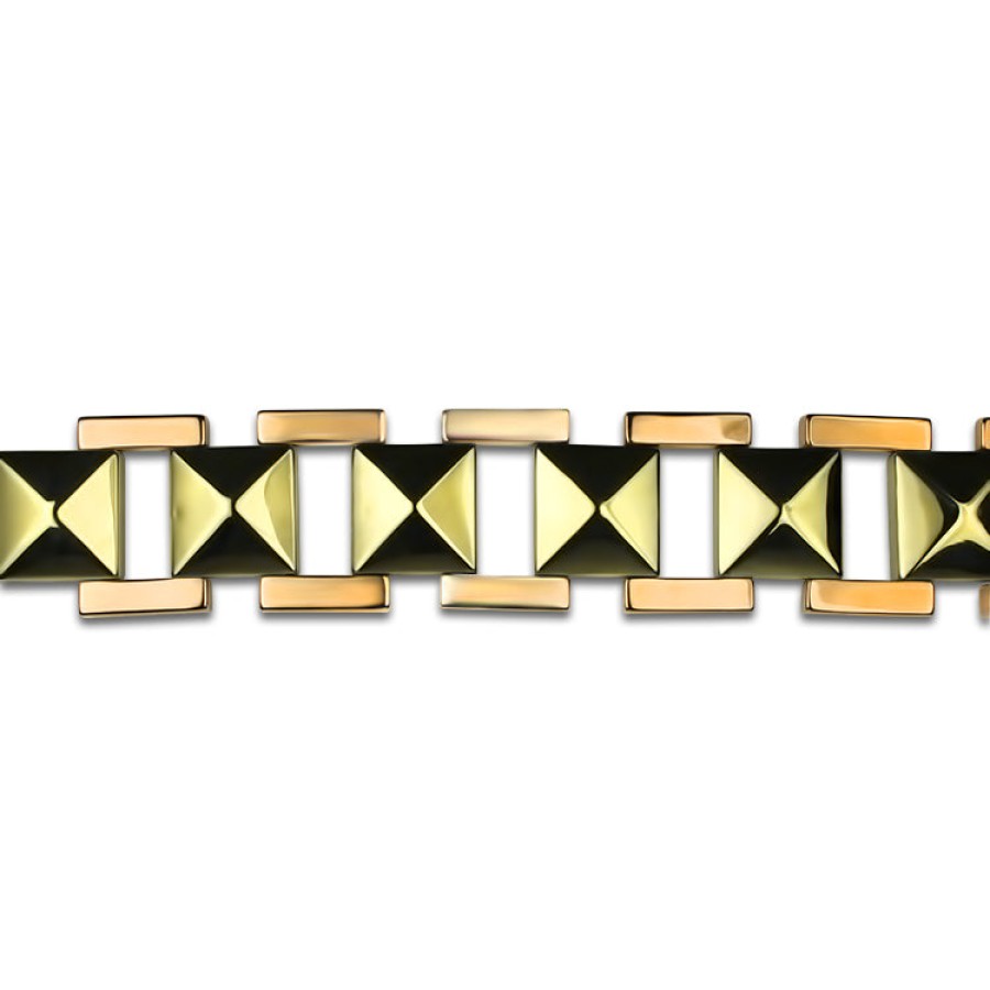 Estate Estate Tiffany & Co. | Tiffany & Co. Estate 14K Yellow & Rose Gold Retro Link Bracelet