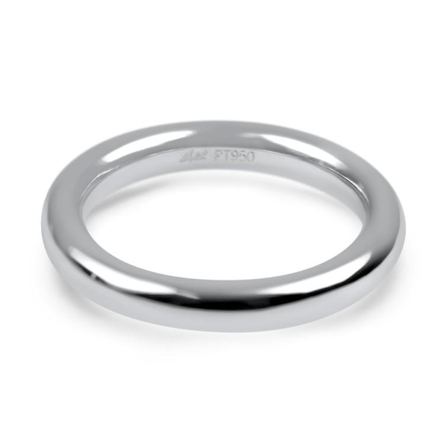 Estate PAGE Estate | Estate Platinum Half-Round 3Mm Wedding Band