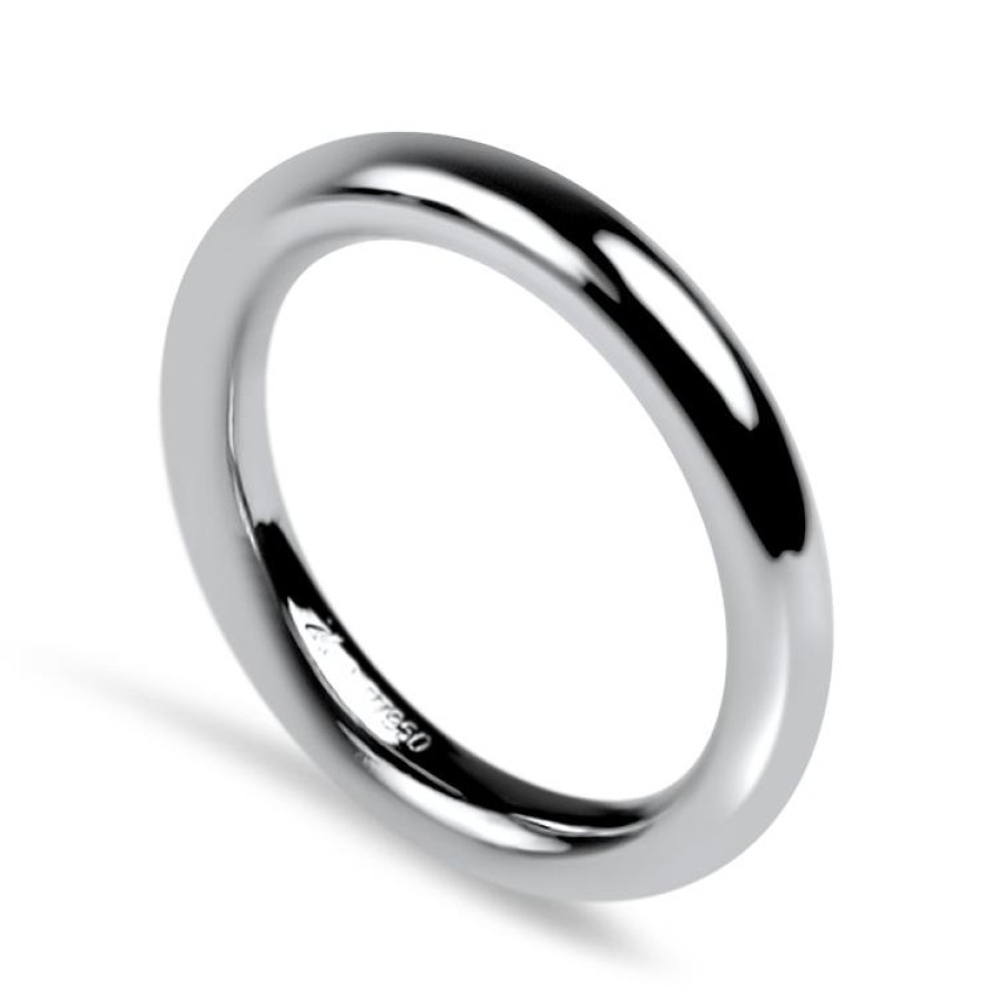 Estate PAGE Estate | Estate Platinum Half-Round 3Mm Wedding Band