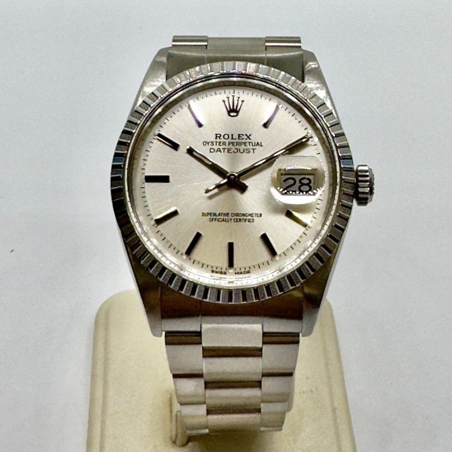 Watches Pre-Owned Rolex | Pre-Owned Rolex Stainless-Steel Oyster Perpetual Datejust 36