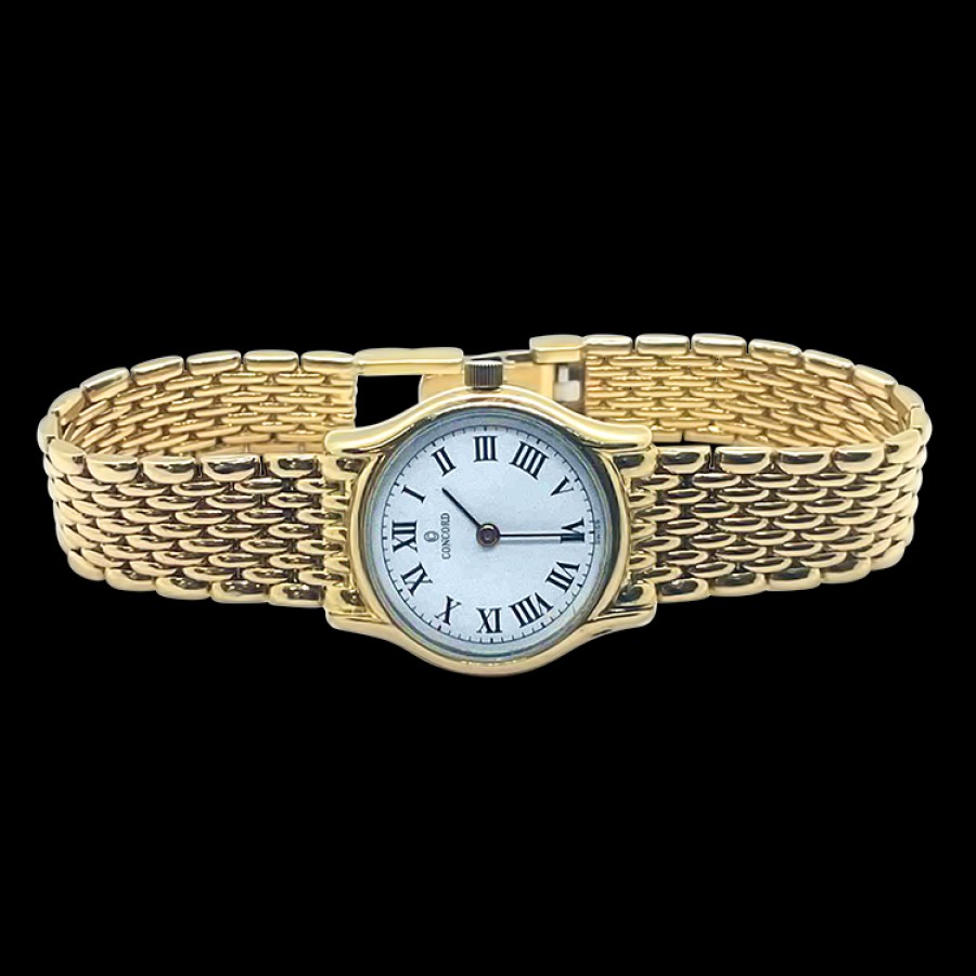 Watches Pre-Owned Watch | Pre-Owned 18K Yellow Gold Concord Wristwatch