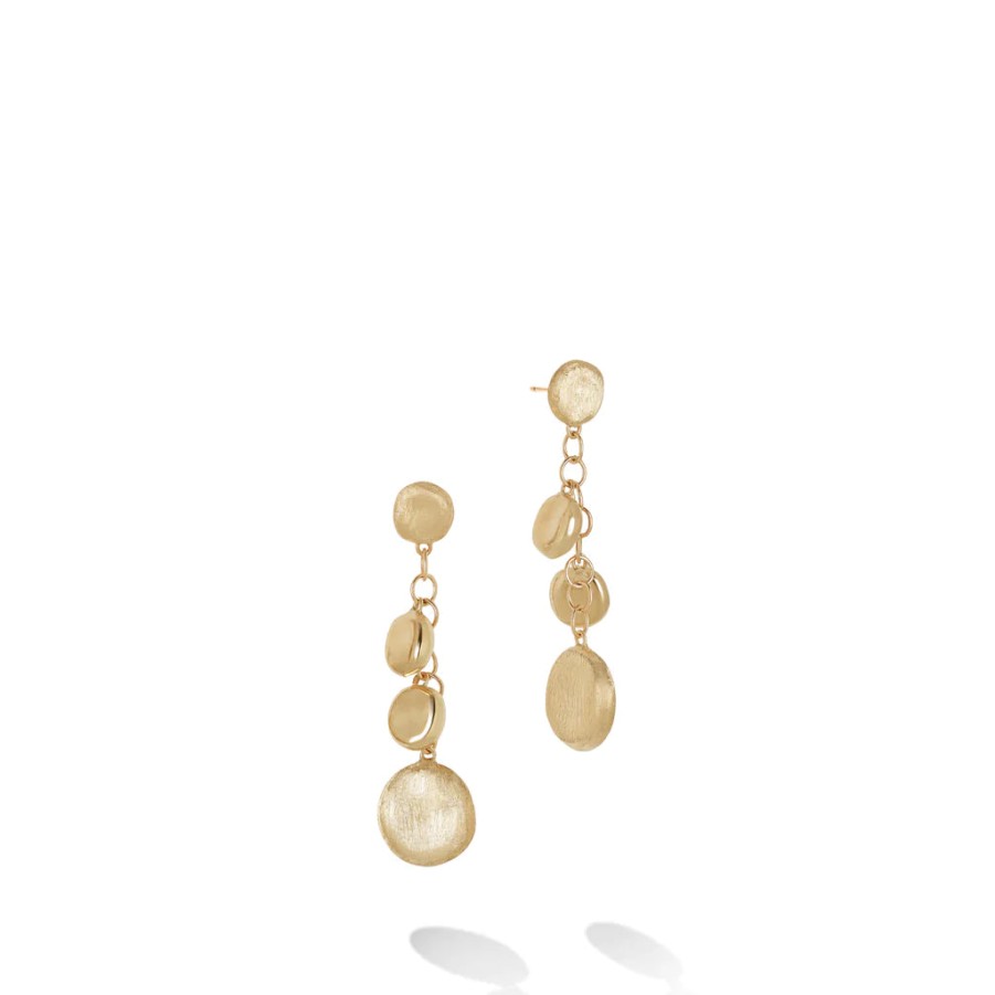 Jewelry Marco Bicego Dangle & Drop Earrings | Marco Bicego Jaipur Collection 18K Yellow Gold Engraved And Polished C